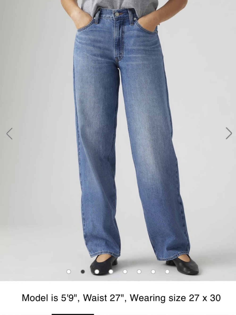 Levi's Baggy Dad Jeans in Heavy Check Wash - Picture 2 of 13